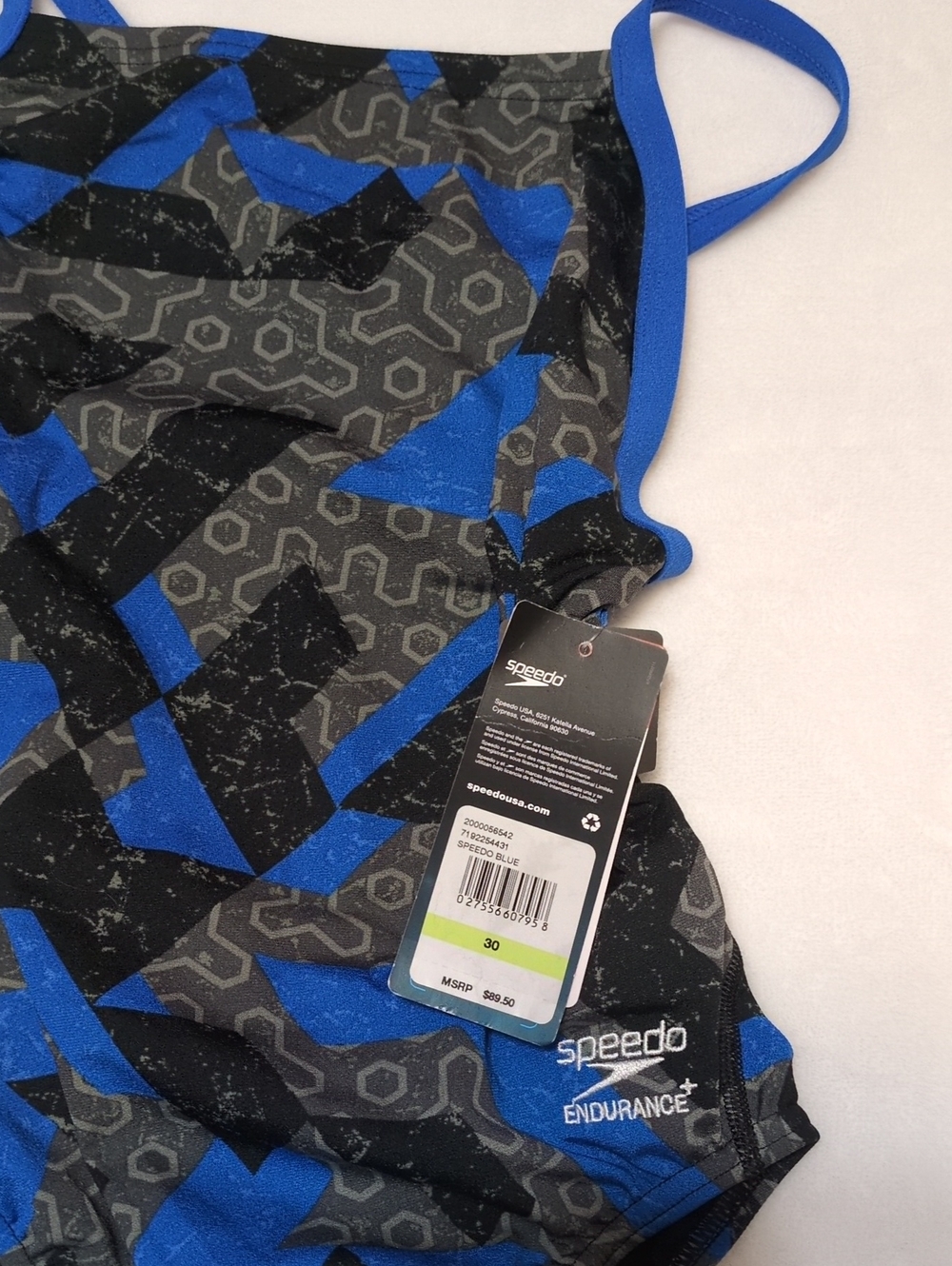 Speedo Endurance+ Emerging Force Flyback One Piece Swimsuit Speedo Blue 30 NWT